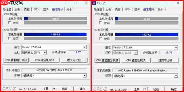   41 项测试酷睿拿下 32 项胜利！酷睿 Ultra 7 255HX 对决锐龙 9 8940HX