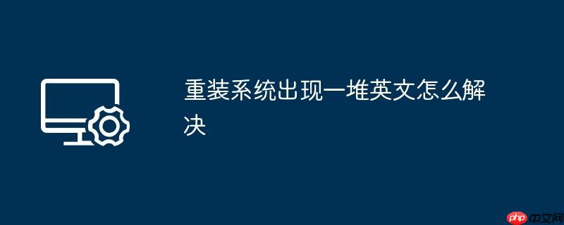 重装系统出现一堆英文怎么解决