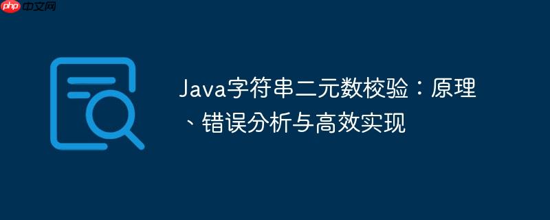 Java字符串二元数校验：原理、错误分析与高效实现