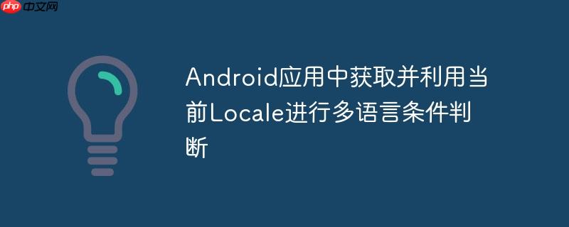 Android应用中获取并利用当前Locale进行多语言条件判断