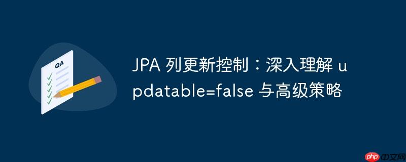 JPA 列更新控制：深入理解 updatable=false 与高级策略
