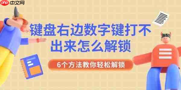 键盘右边数字键打不出来怎么解锁 6个方法教你轻松解锁
