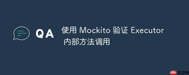 使用 Mockito 验证 Executor 内部方法调用