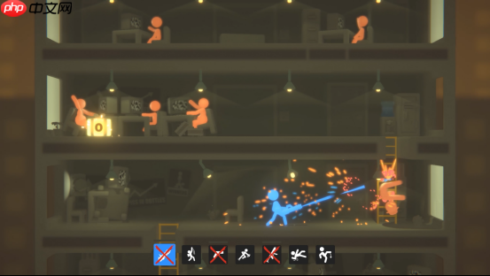 用拳头打通职场晋升路！物理乱斗新游《打工火柴人》8月18日Steam正式开打