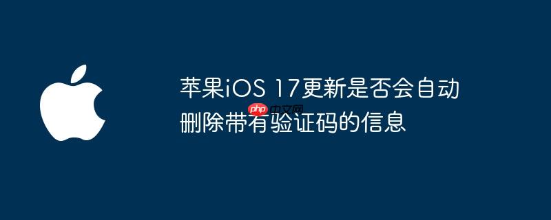 苹果iOS 17更新是否会自动删除带有验证码的信息