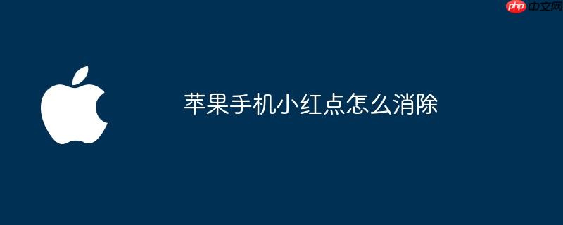 苹果手机小红点怎么消除