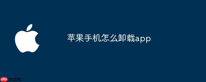 苹果手机怎么卸载app