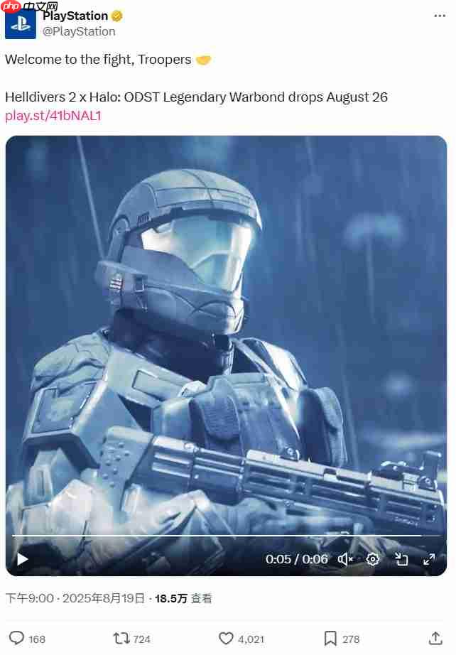 《绝地潜兵2》x《光环3：地狱伞兵》联动公布 加入全新传奇战争契约