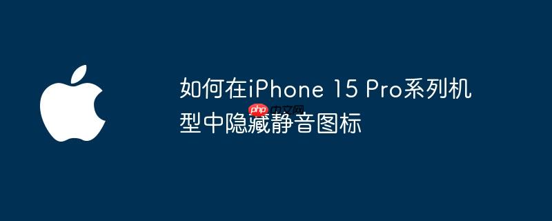 如何在iPhone 15 Pro系列机型中隐藏静音图标