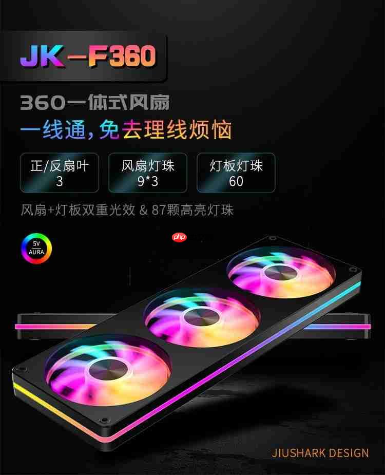 看腻无限镜？九鲨jk-f360一体风扇，突破视觉边界，光效新体验