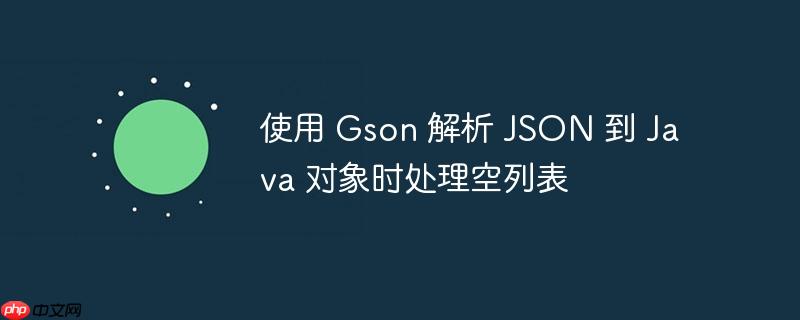 使用 gson 解析 json 到 java 对象时处理空列表