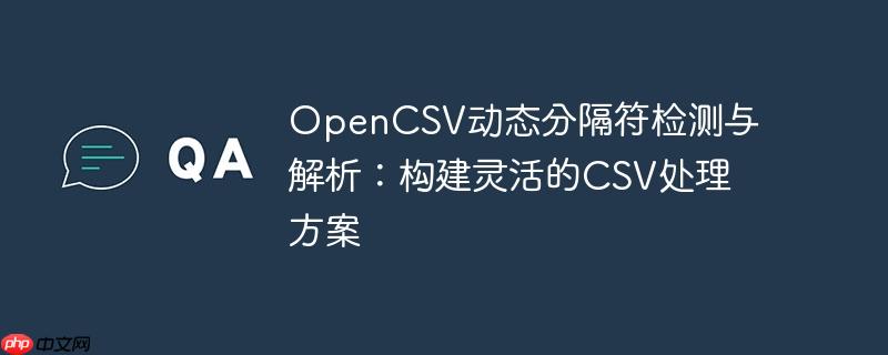 OpenCSV动态分隔符检测与解析：构建灵活的CSV处理方案