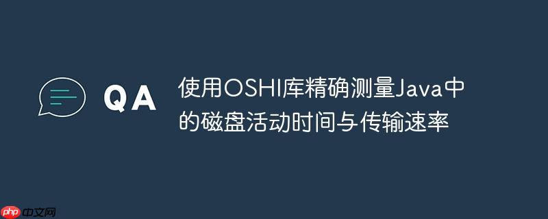 使用OSHI库精确测量Java中的磁盘活动时间与传输速率