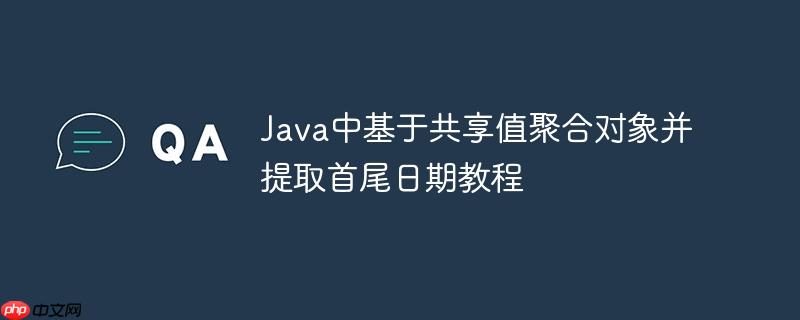 Java中基于共享值聚合对象并提取首尾日期教程