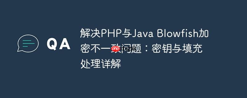 解决PHP与Java Blowfish加密不一致问题：密钥与填充处理详解
