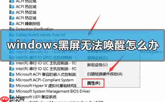 windows黑屏无法唤醒怎么办？