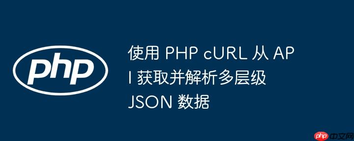 使用 PHP cURL 从 API 获取并解析多层级 JSON 数据