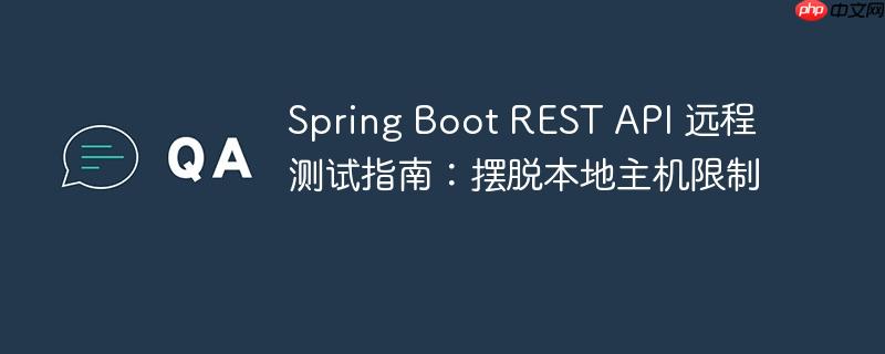 Spring Boot REST API 远程测试指南：摆脱本地主机限制