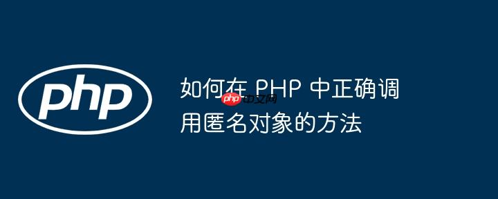 如何在 PHP 中正确调用匿名对象的方法