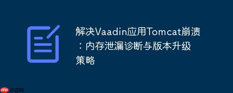 解决Vaadin应用Tomcat崩溃：内存泄漏诊断与版本升级策略