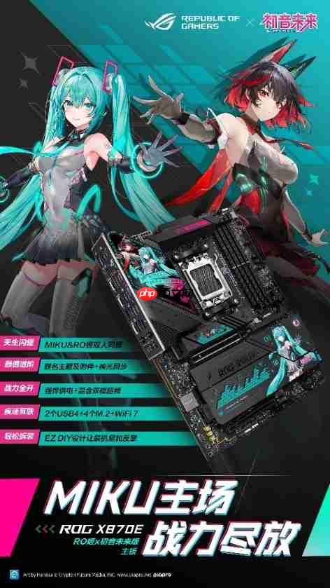 冲破次元壁 华硕x870e ro姬×初音未来版主板火热预约中