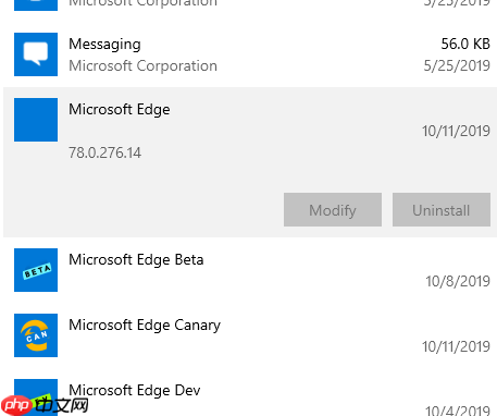Win10已无法卸载基于Chromium的Microsoft Edge稳定版