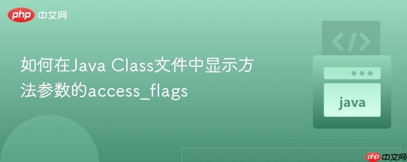 如何在Java Class文件中显示方法参数的access_flags