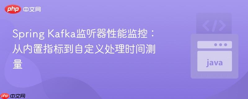 Spring Kafka监听器性能监控：从内置指标到自定义处理时间测量