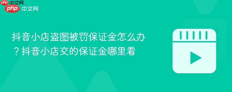 抖音小店盗图被罚保证金怎么办？抖音小店交的保证金哪里看