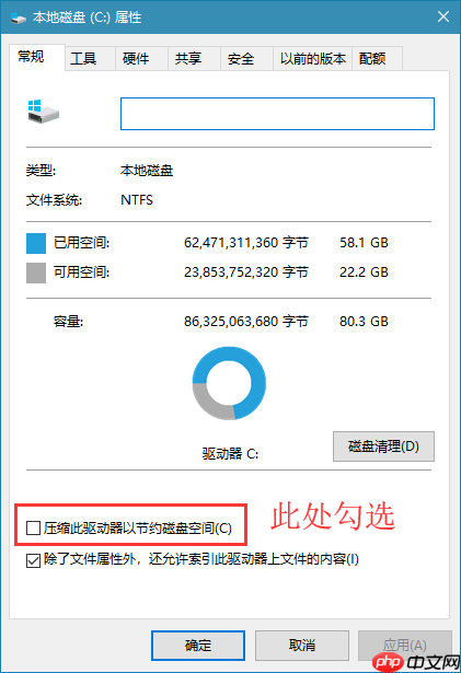 win10压缩此驱动器以节约磁盘空间是否有用？