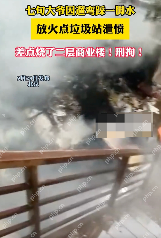 七旬大爷因遛弯踩一脚水放火点垃圾站泄愤 已被警方控制 - 创想鸟