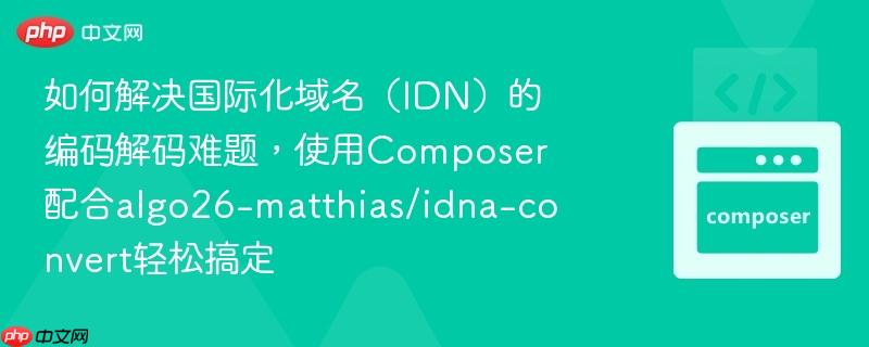 如何解决国际化域名（idn）的编码解码难题，使用composer配合algo26-matthias/idna-convert轻松搞定