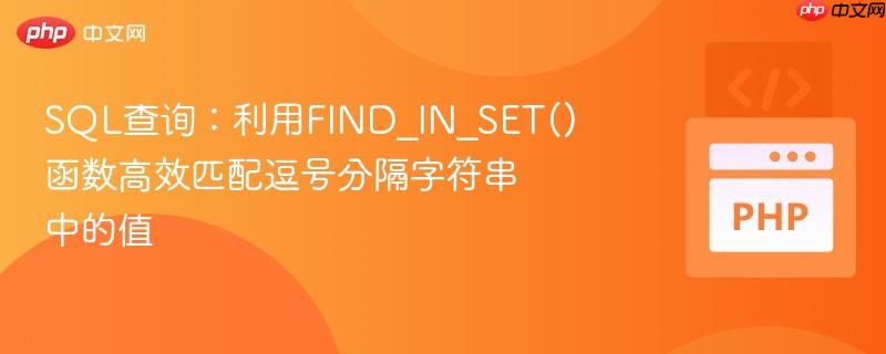 SQL查询：利用FIND_IN_SET()函数高效匹配逗号分隔字符串中的值