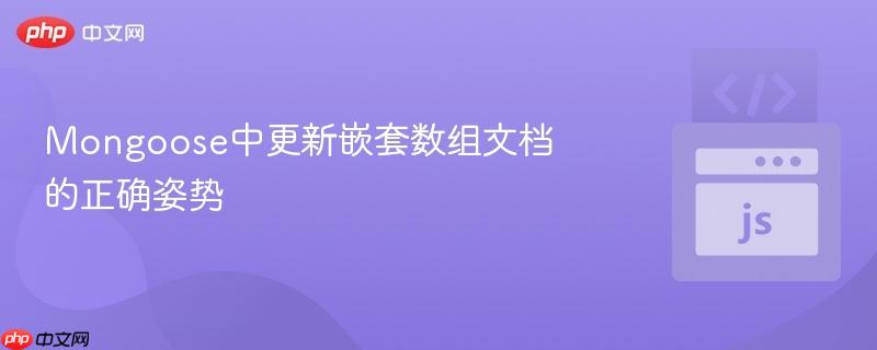 Mongoose中更新嵌套数组文档的正确姿势