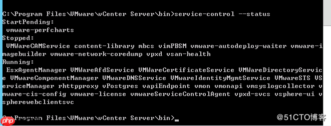 vsphere web client登录报503 Service Unavailable错误