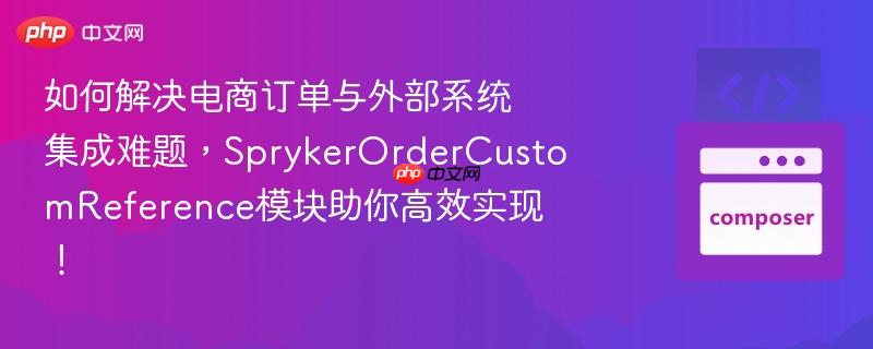如何解决电商订单与外部系统集成难题，SprykerOrderCustomReference模块助你高效实现！