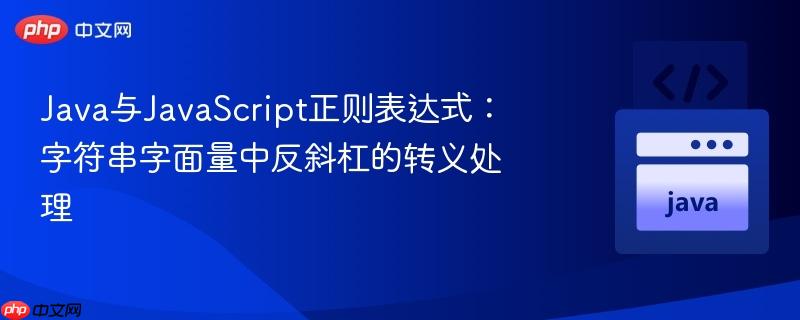 Java与JavaScript正则表达式：字符串字面量中反斜杠的转义处理