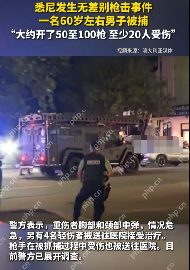 60岁男子在悉尼街头无差别射击：造成至少1人重伤、19人轻伤 - 创想鸟