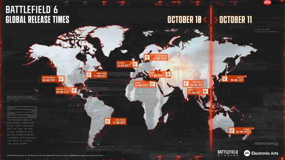 《战地6》全球解锁时间公布 北京时间10月10日晚11点