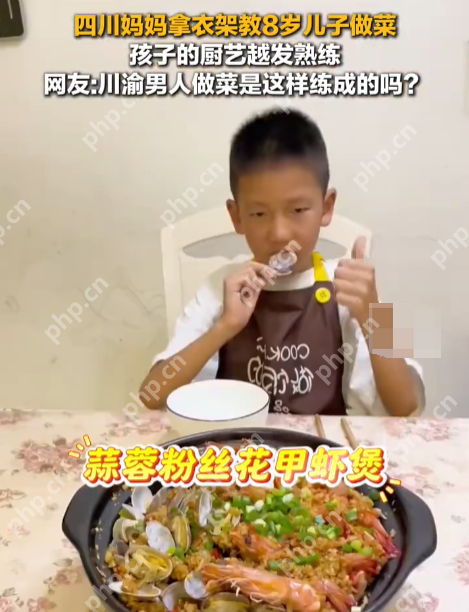 妈妈回应拿衣架教8岁儿子做菜：孩子因挑食很瘦，发现他自己做的菜吃的多点 - 创想鸟