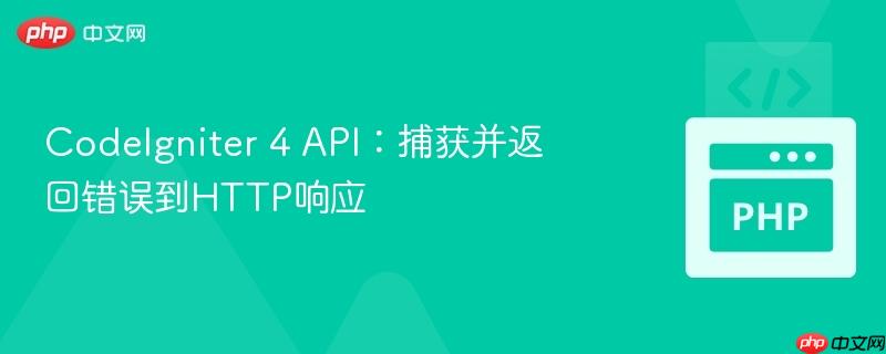 CodeIgniter 4 API：捕获并返回错误到HTTP响应