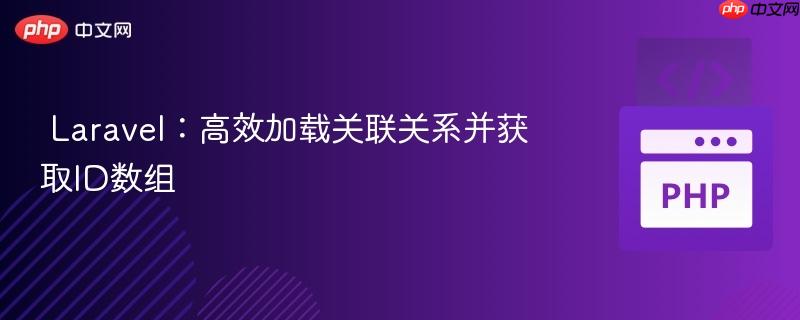 Laravel：高效加载关联关系并获取ID数组