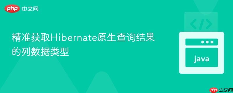 精准获取Hibernate原生查询结果的列数据类型