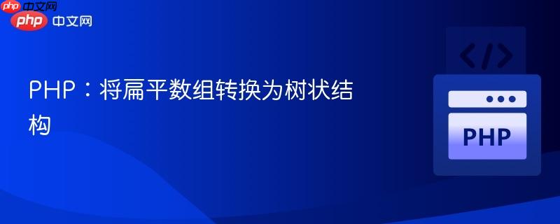PHP：将扁平数组转换为树状结构