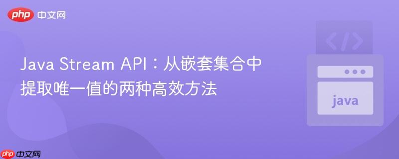 Java Stream API：从嵌套集合中提取唯一值的两种高效方法