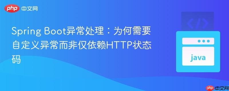 Spring Boot异常处理：为何需要自定义异常而非仅依赖HTTP状态码
