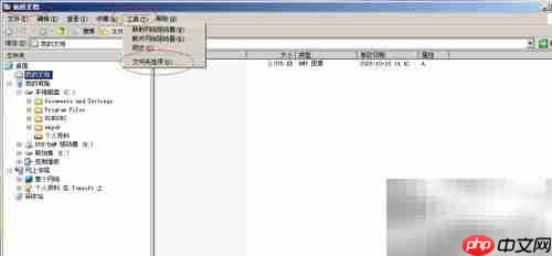Windows Server 2003隐藏文件扩展名