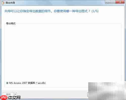 Navicat导出MySQL至Access