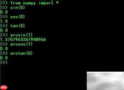 NumPy常用数学函数