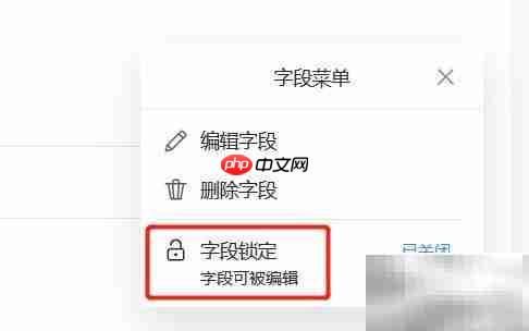 Teambition锁定企业字段方法